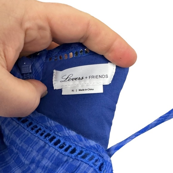 Lovers + Friends Ulyanna Blue Ruffle Midi Dress - Picture 5 of 6